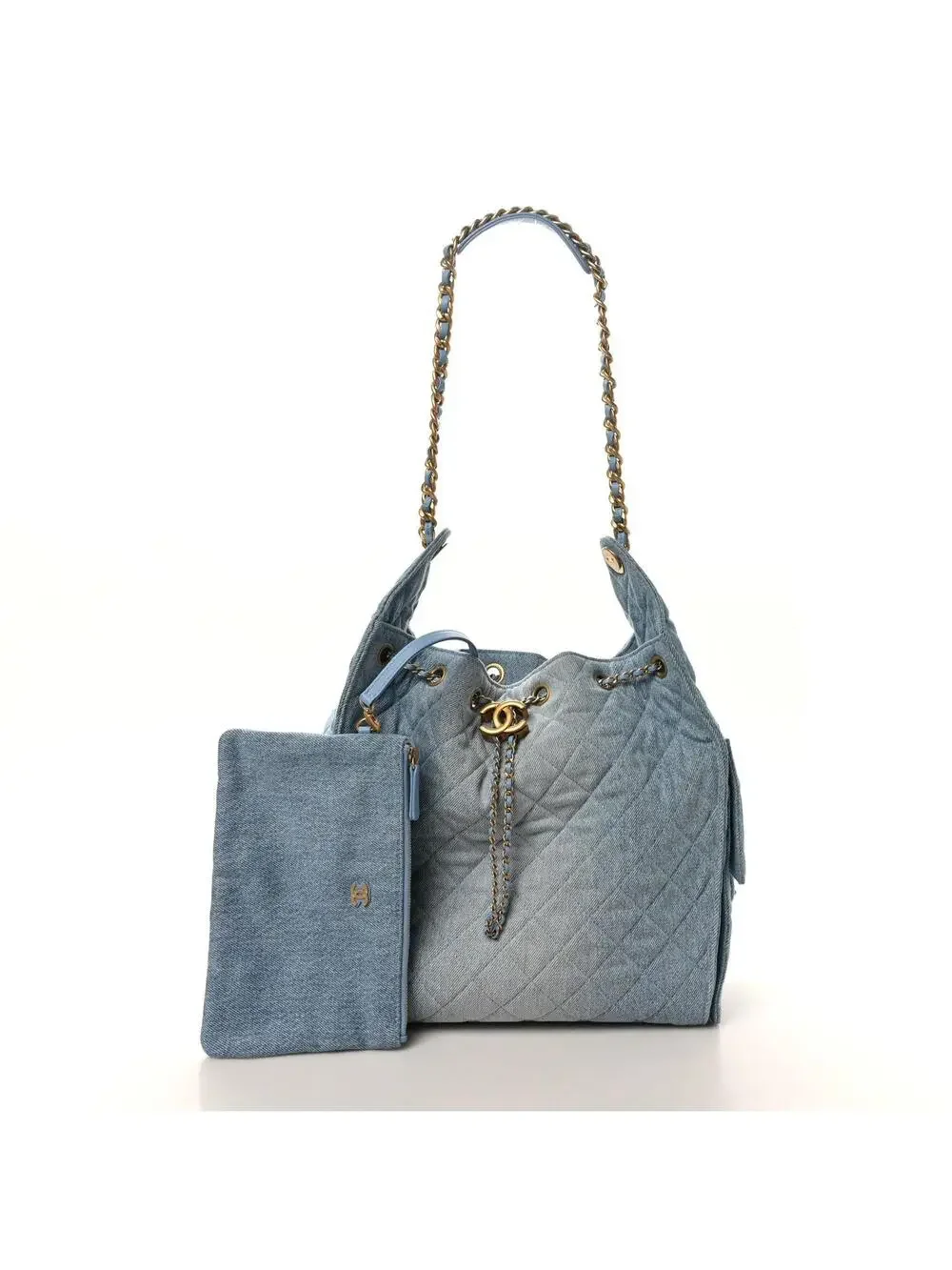 Washed Denim Quilted Medium Chanel 25 #325102C70B
